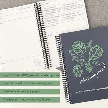 Plant Care Journal, Spiral-Bound Plant Journal, Track your Plant Collection, House Plant Tracker, Pl...
