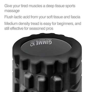 Gimme 10 Premium Foam Roller – Compact High-Density Foam Roller for Deep Tissue Relief, Physical T...