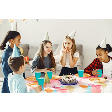 DecorRack 12 oz Turquoise Plastic Cups for Parties