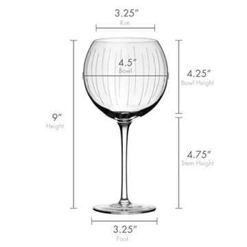 Mikasa Cheers Balloon Goblet Wine Glass Set - Lead Crystal Elegance for Every Occasion
