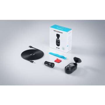 Nextbase Piqo 1k Smart Dash Cam with App, Compact Design, 1080p Ultra-Wide HD View with Smart Parking, Emergency SOS, and Voice Control