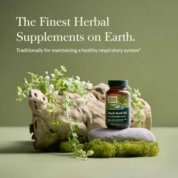 Gaia Herbs Black Seed Oil - Cold-Pressed Capsules for Lung, Respiratory, and Antioxidant Support - with Organic Nigella Seed Oil - Herbal Supplement - 60 Vegan Liquid Phyto-Capsules (30-Day Supply)