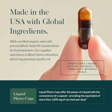 Gaia Herbs Black Seed Oil - Cold-Pressed Capsules for Lung, Respiratory, and Antioxidant Support - with Organic Nigella Seed Oil - Herbal Supplement - 60 Vegan Liquid Phyto-Capsules (30-Day Supply)