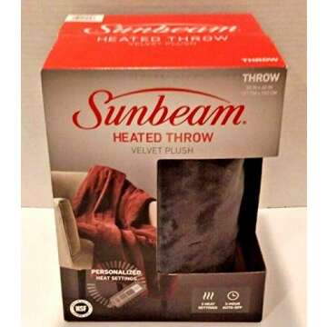 Sunbeam Electric Heated Throw Blanket - Cozy & Convenient