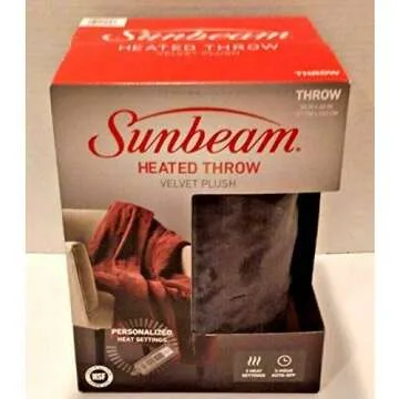 Sunbeam Electric Heated Throw Blanket - Cozy & Convenient