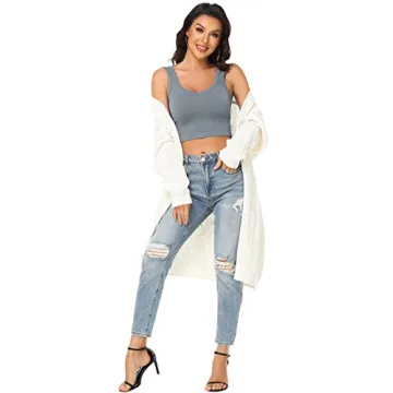 Women's Ribbed Seamless Crop Tops - 3-Piece Set