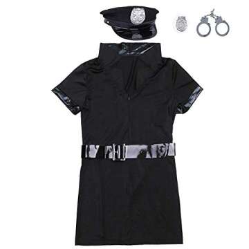Neilyoshop Women Sexy Police Costume Adult Halloween Cop Uniform Outfit Lao XL