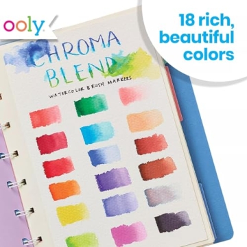 Vibrant Ooly Chroma Blends Watercolor Brush Markers Set 18