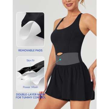 IUGA Women's Workout Romper - Tummy Control & Stylish Activewear