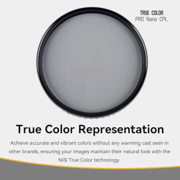 NiSi, 82mm True Color CPL w/ Ultra Low Pro Nano Coating and CINE Seal Tech for Camera Lens - Circula...
