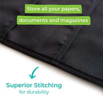 WallDeca Hanging File Organizer, Over The Door Wall Folder Organizer, Storage Pocket Chart for Classroom Organization, Wall File Holder, Hanging Wall File Organizer for Office (20 Pockets and Nametag)