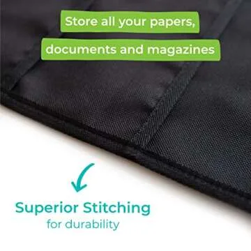 WallDeca Hanging File Organizer, Over The Door Wall Folder Organizer, Storage Pocket Chart for Classroom Organization, Wall File Holder, Hanging Wall File Organizer for Office (20 Pockets and Nametag)