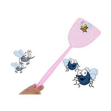 Fly Swatter, Strong Flexible Manual Swat Set Pest Control, Assorted Colors (3 Pack)