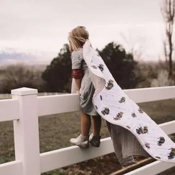 Little Unicorn Original Premium Cotton Quilt | Multi-Layered & Extra-Soft Muslin Fabric |for Babies & Toddlers (Bison)