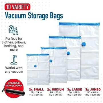 Spacesaver Vacuum Storage Bags for All Items - 10-Pack