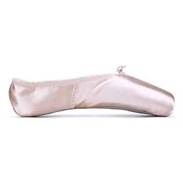 WENDYWU Professional Ballet Pointe Shoes for Kids Girl and Ladies Pink PU Soled Ballet Pointe Dance ...