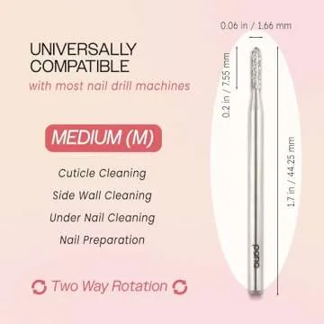PANA Carbide Cuticle Nail Drill Bit for Precision Nail Care