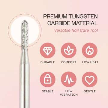 PANA Carbide Cuticle Nail Drill Bit for Precision Nail Care