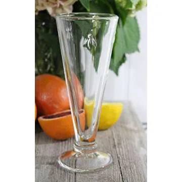La Rochere Napoleon Bee Champagne Flutes – Bee Embossed Drinking Glasses Set for Champagne, Wine, & More – Elegant & Sturdy Champagne Glasses – Dishwasher Safe Wine Glasses Set of 6 (5,1 oz.)