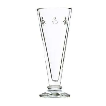 La Rochere Napoleon Bee Champagne Flutes – Bee Embossed Drinking Glasses Set for Champagne, Wine, & More – Elegant & Sturdy Champagne Glasses – Dishwasher Safe Wine Glasses Set of 6 (5,1 oz.)