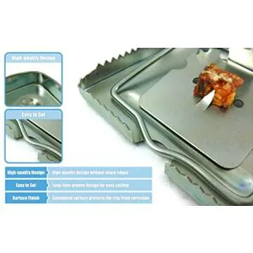 Pack of 4 made2catch Classic Metal Rat Traps Fully Galvanized - Humane Rat Traps That Work - Snap Rat Trap - Durable Reusable Rat Trap - Effective Rat Traps - 4 Traps