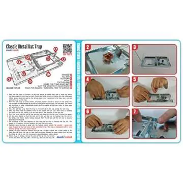 Pack of 4 made2catch Classic Metal Rat Traps Fully Galvanized - Humane Rat Traps That Work - Snap Rat Trap - Durable Reusable Rat Trap - Effective Rat Traps - 4 Traps