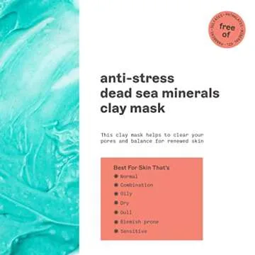 Freeman Facial Mask Variety Pack: Oil Absorbing & Anti Stress Clay, Detoxifying Charcoal Mud, Clearing Peel Off, Hydrating Gel Cream Beauty Face Masks, Vegan & Cruelty Free Skincare, 6 Count