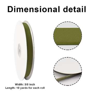 ALIBBON 2 Rolls 3/8 Inch x 20 Yds Red Green Velvet Ribbon Wine Red Forest Green Assorted Thin Ribbon Dark Red Grass Green Solid Ribbon for Gift Wrapping Sewing Bows Crafts Birthday Christmas Decor