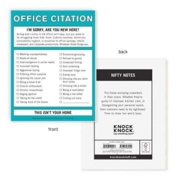 Knock Knock Office Citation Nifty Note, Checklist Memo Pad, 4 x 5.25-inches