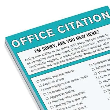 Knock Knock Office Citation Nifty Note, Checklist Memo Pad, 4 x 5.25-inches
