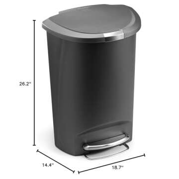 Simplehuman Secure 13 Gallon Kitchen Step Trash Can