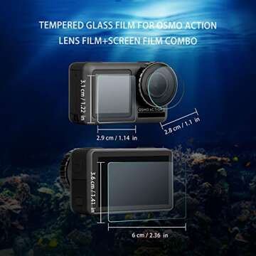 AUCHOIS DJI Osmo Action Screen Protector - 9H Tempered Glass