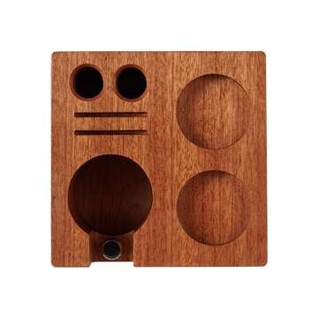 IKAPE Espresso Tamper Holder - Walnut Coffee Storage Solution