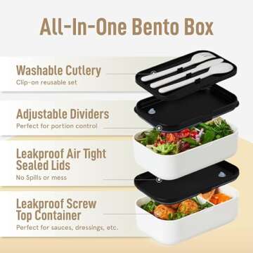 Stylish KARRICO Double Premium Bento Box for Easy Meals