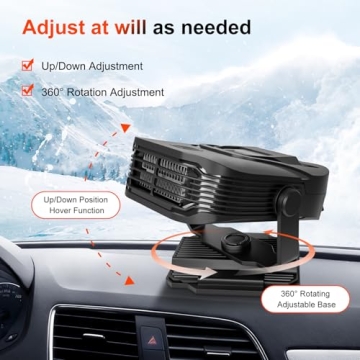 Tpsofy 2-in-1 Portable Car Heater & Defroster