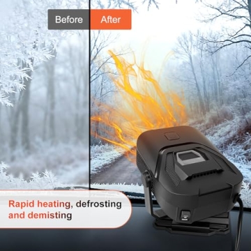 Tpsofy 2-in-1 Portable Car Heater & Defroster
