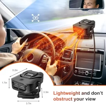 Tpsofy 2-in-1 Portable Car Heater & Defroster