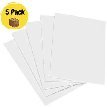 Mr. Pen- Cotton Canvas Panels, 5 Pack, 5x7 Inch, Triple Primed for Oil & Acrylic Paints, Canvas Boar...