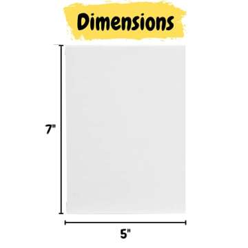 Mr. Pen- Cotton Canvas Panels, 5 Pack, 5x7 Inch, Triple Primed for Oil & Acrylic Paints, Canvas Boards for Painting, Painting, Drawing & Art Supplies, Blank Canvas for Painting, 3mm Thickness.