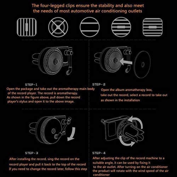 NCElec Retro Record Player Car Air Freshener - Stylish & Relaxing Decor