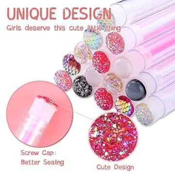 Dming 10pcs Disposable Eyelash Brushes with Cute Tubes