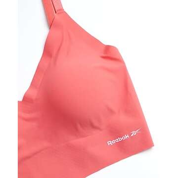 Reebok Women's Everyday Bras - 2 Pack Soft Stretch Performance Longline Bonded Cami Bralette - Seamless Bras for Women (S-L)