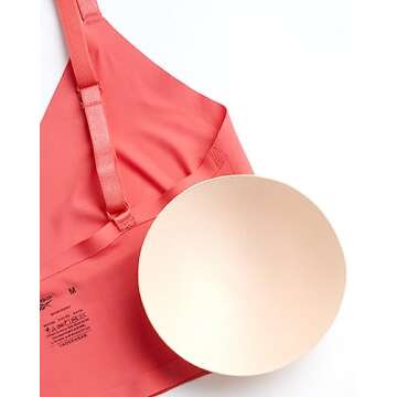 Reebok Women's Everyday Bras - 2 Pack Soft Stretch Performance Longline Bonded Cami Bralette - Seamless Bras for Women (S-L)