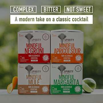 Spirity Cocktails Variety Pack - Award Winning Non-Alcoholic Drinks | 8 Cans