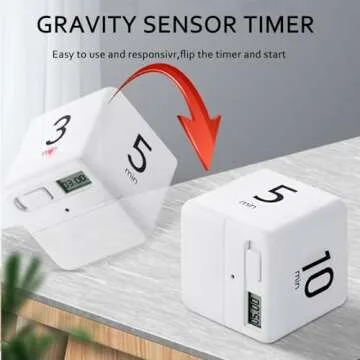 DQDEDIAN Cube Timer – Enhance Focus with Gravity Sensing Design & Easy Time Settings