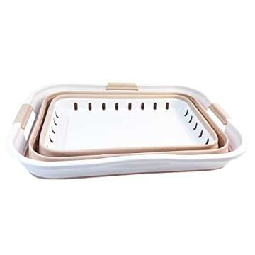 SAMMART 42L (11 gallon) Collapsible Plastic Laundry Basket - Foldable Pop Up Storage Container/Organ...