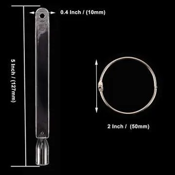 KOHAND 600PCS Nail Swatches Sticks, Fan-shaped Clear Nail Tips Nail Art Palette Board Practice Tool Set with Stainless Steel Ring Holder for Nail Art Polish Display and DIY