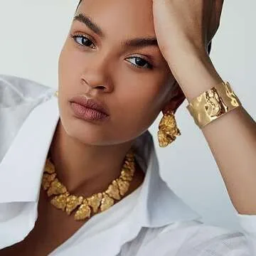 Elegant ENSKEFEN Gold Cuff Bracelet for All Occasions