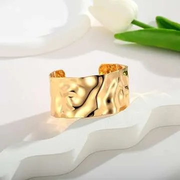 Elegant ENSKEFEN Gold Cuff Bracelet for All Occasions
