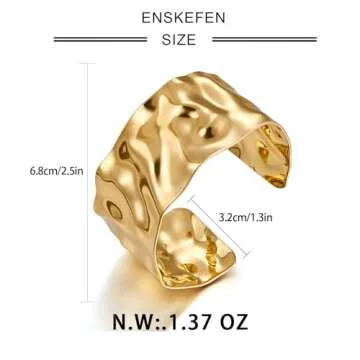 Elegant ENSKEFEN Gold Cuff Bracelet for All Occasions